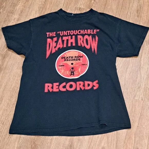 Untouchable Death Row Records Black Men's Tee Shirt Size Large - Picture 4 of 8